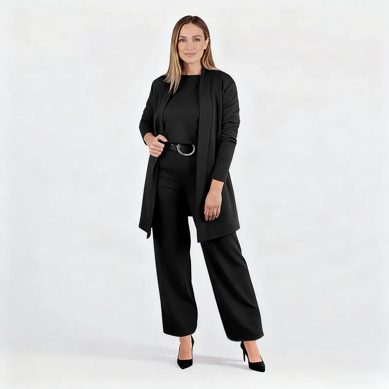 Women's 3-Piece Cardigan Top and Pants Set