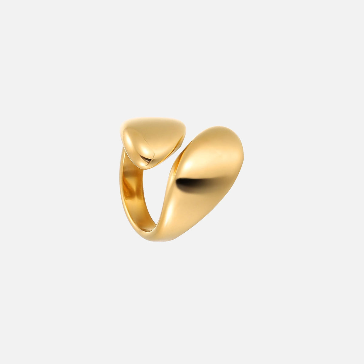 Women's Adjustable Open Ring with Sculptural Silhouette