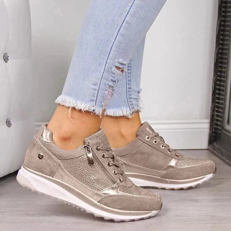 Women's Breathable Comfort Shoes with Arch Support and Non-Slip Sole