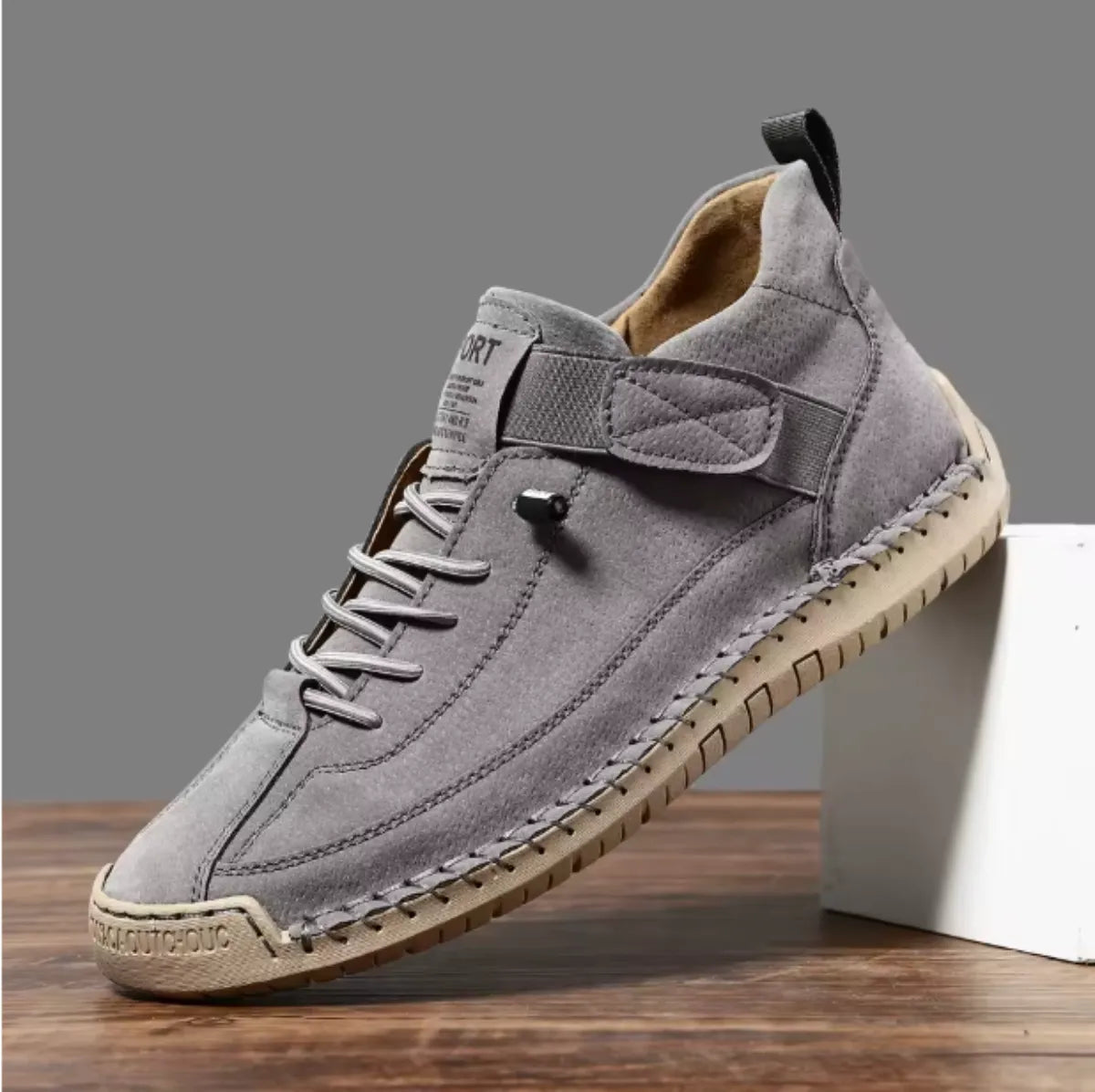 Women's Breathable Leather Slip-On Supportive Walking Shoes