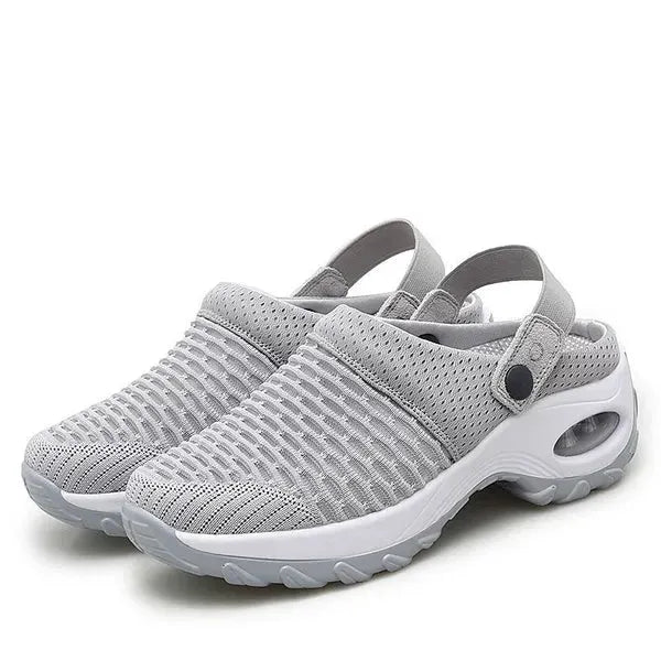 Women's Breathable Mesh Air Cushion Slip-On Clog Slippers