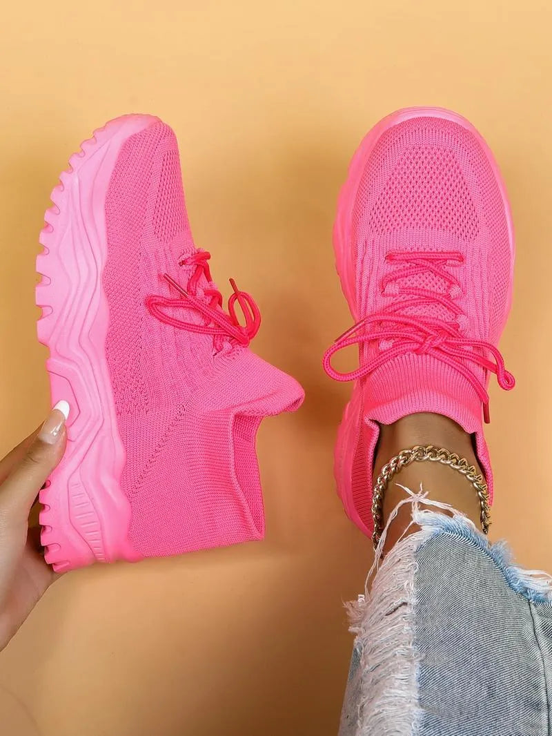 Women's Breathable Mesh Sneakers with Non-Slip Sole