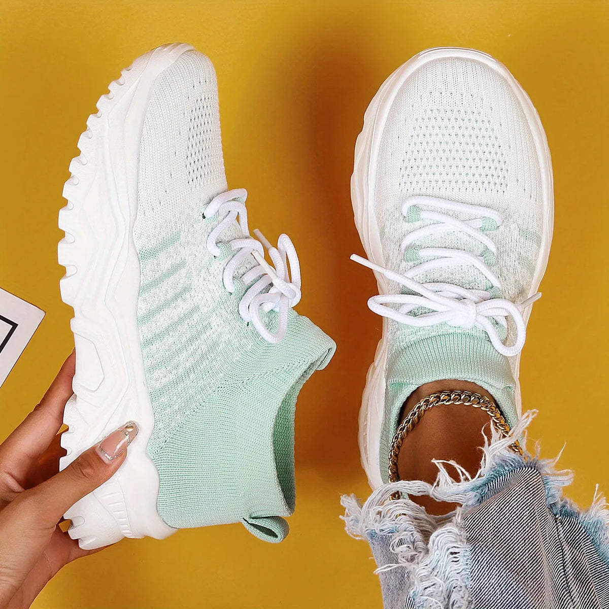 Women's Breathable Mesh Sneakers with Non-Slip Sole