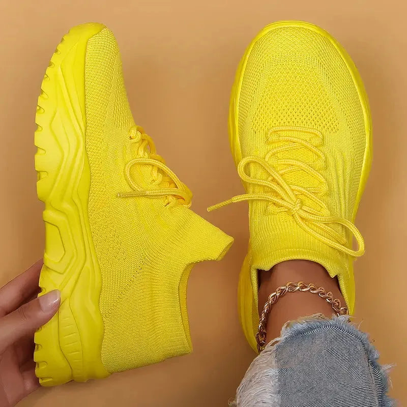 Women's Breathable Mesh Sneakers with Non-Slip Sole
