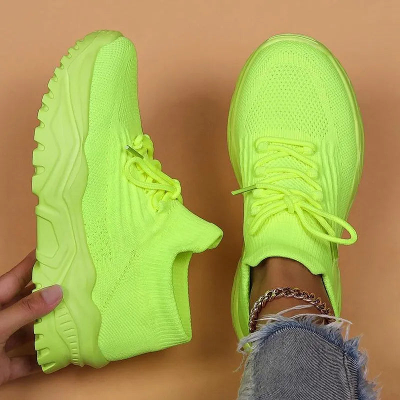 Women's Breathable Mesh Sneakers with Non-Slip Sole