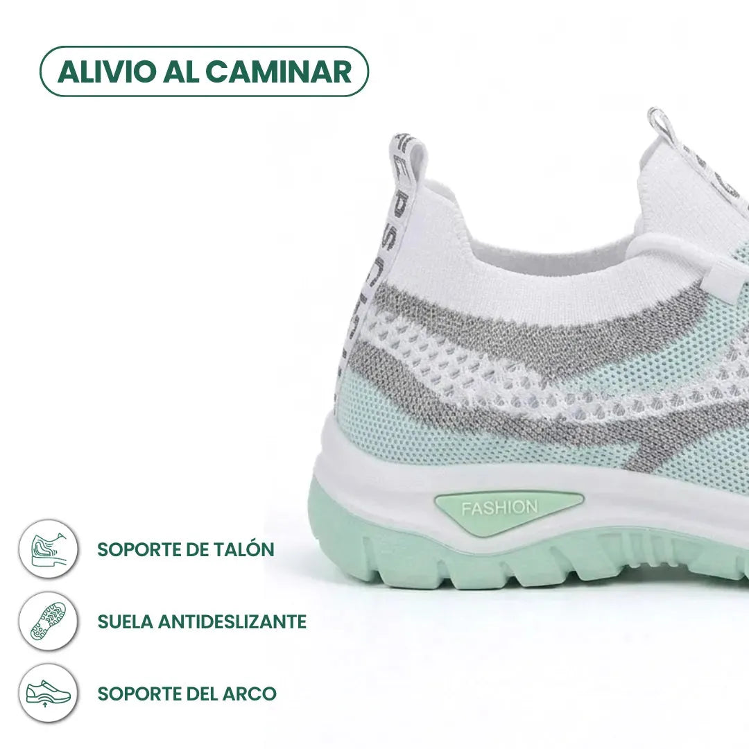Women's Casual Sneakers with Breathable Mesh and Wide Fit