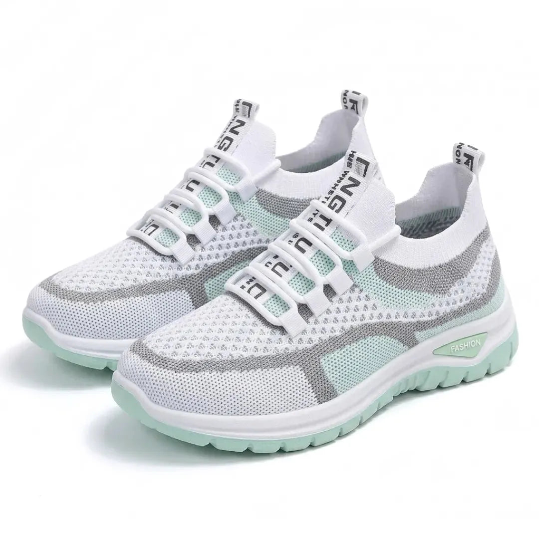 Women's Casual Sneakers with Breathable Mesh and Wide Fit