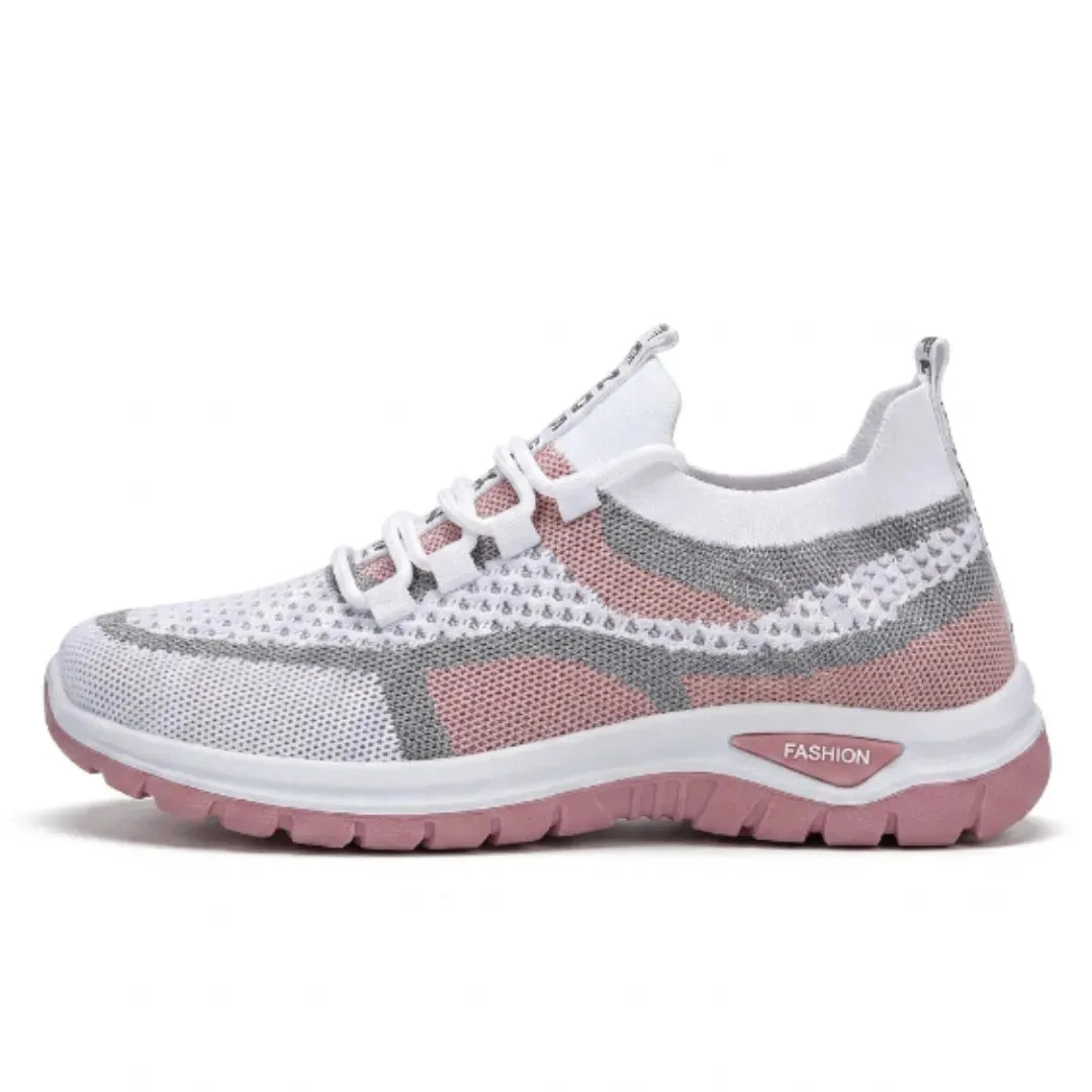 Women's Casual Sneakers with Breathable Mesh and Wide Fit