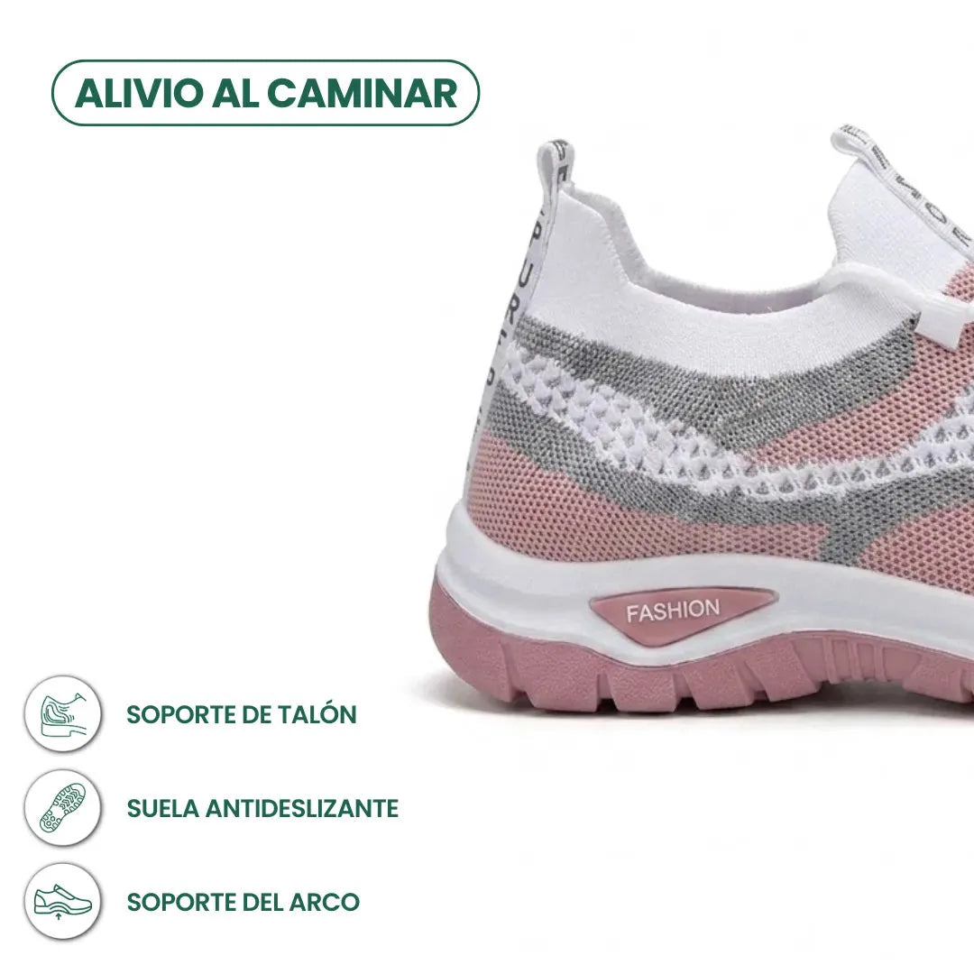 Women's Casual Sneakers with Breathable Mesh and Wide Fit