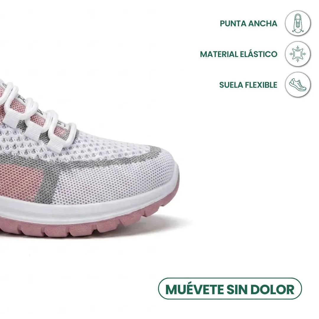 Women's Casual Sneakers with Breathable Mesh and Wide Fit