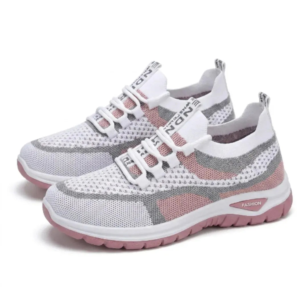 Women's Casual Sneakers with Breathable Mesh and Wide Fit