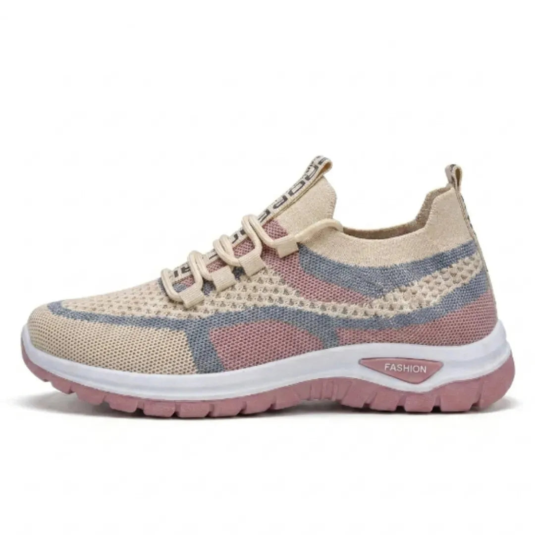 Women's Casual Sneakers with Breathable Mesh and Wide Fit