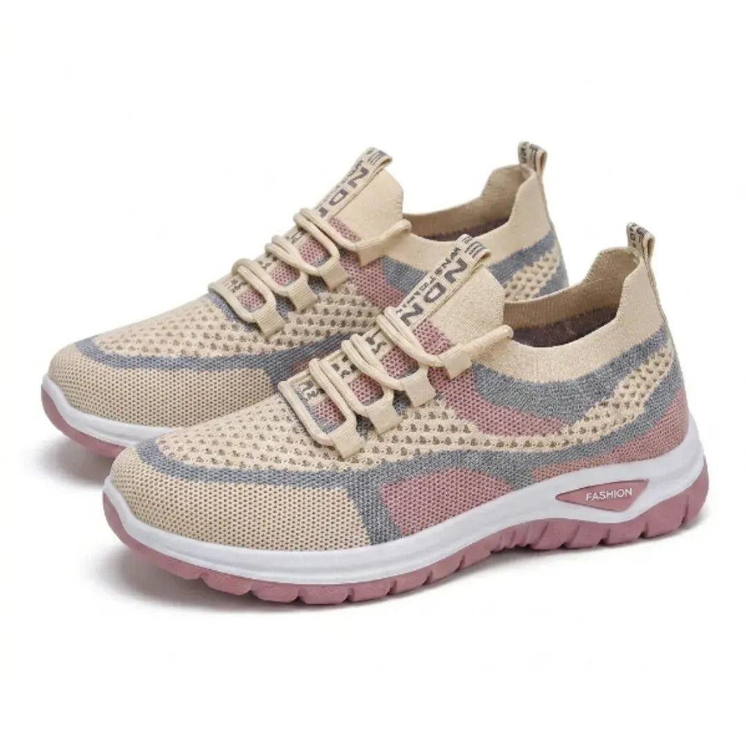 Women's Casual Sneakers with Breathable Mesh and Wide Fit