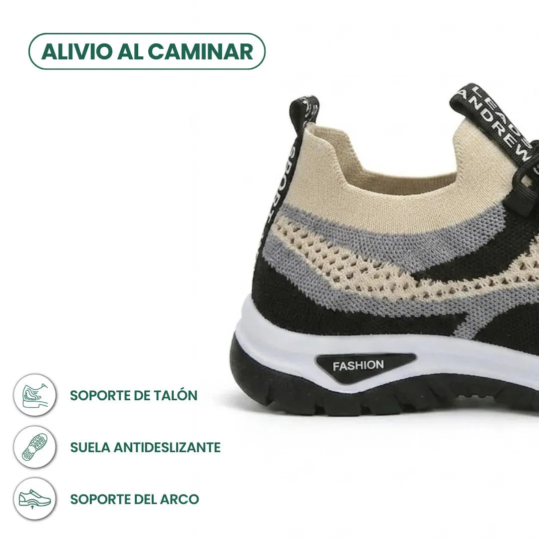 Women's Casual Sneakers with Breathable Mesh and Wide Fit