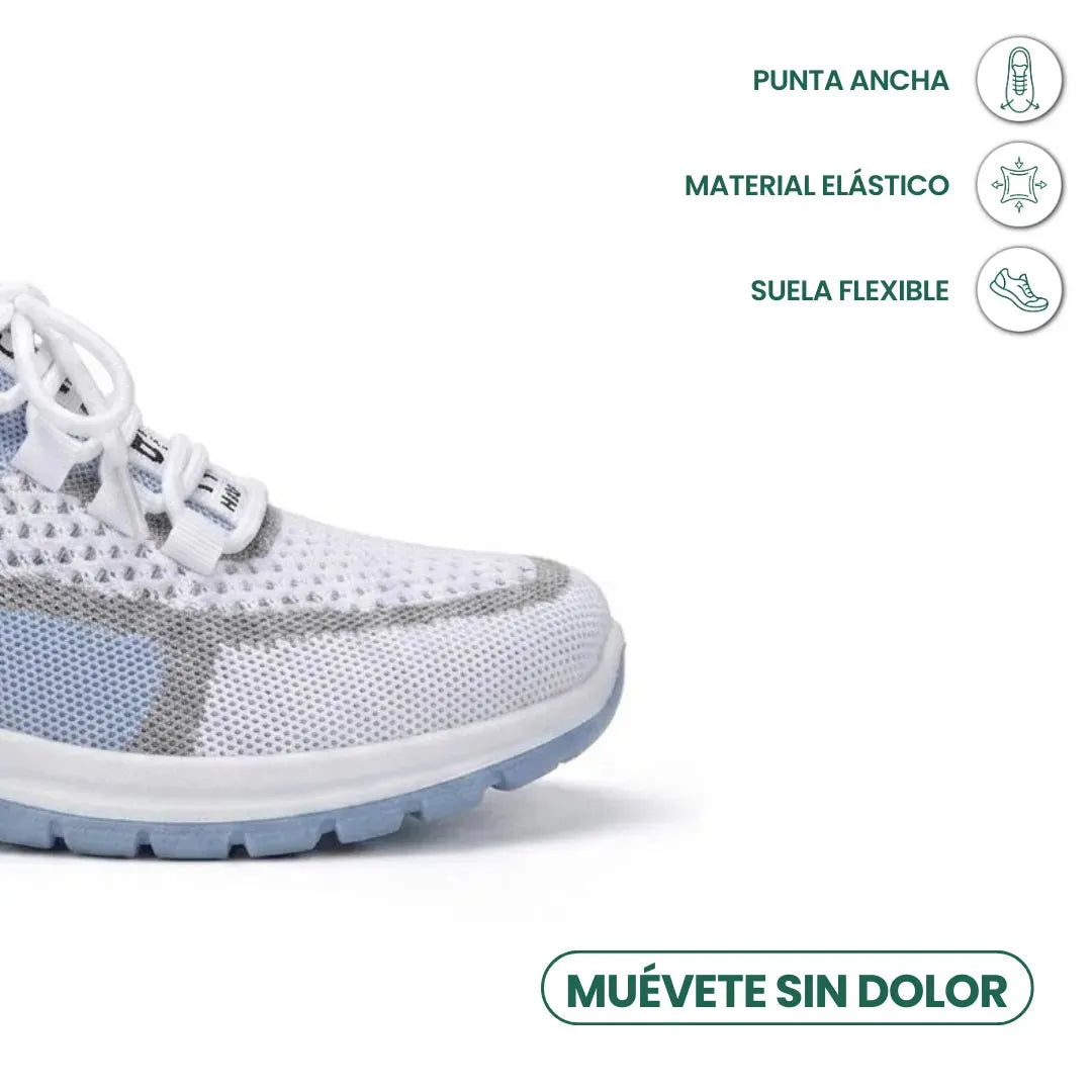 Women's Casual Sneakers with Breathable Mesh and Wide Fit