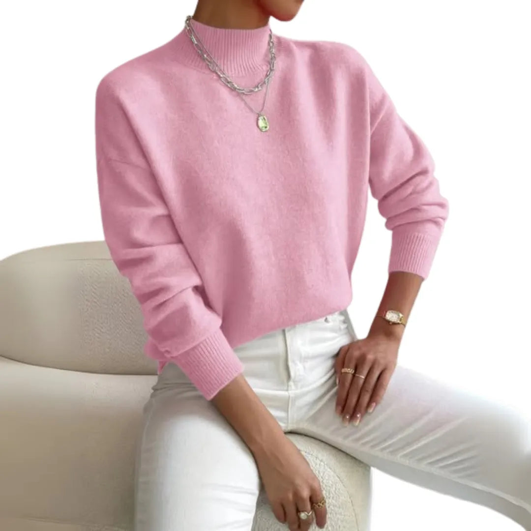 Women's Classic Collared Pullover Sweater in Breathable Cotton