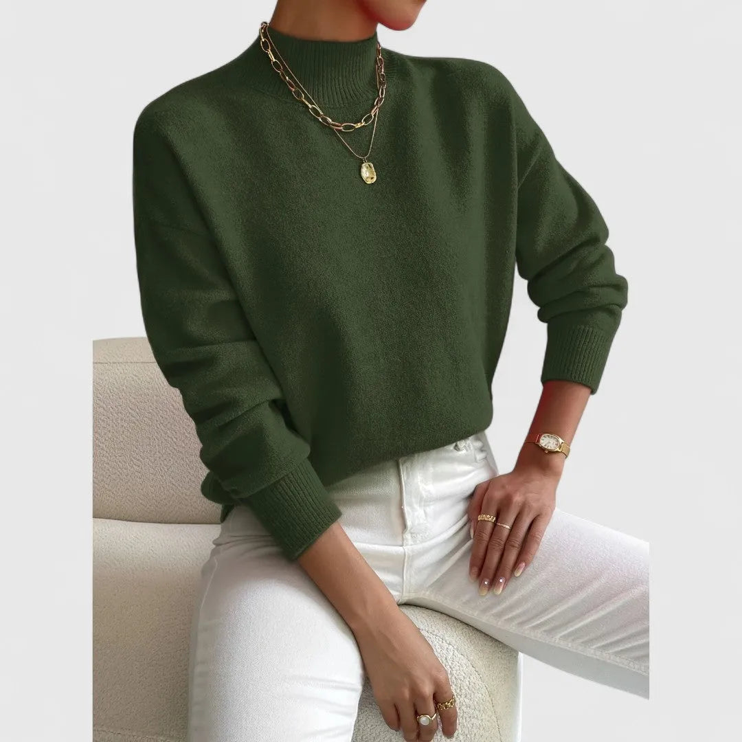 Women's Classic Collared Pullover Sweater in Breathable Cotton