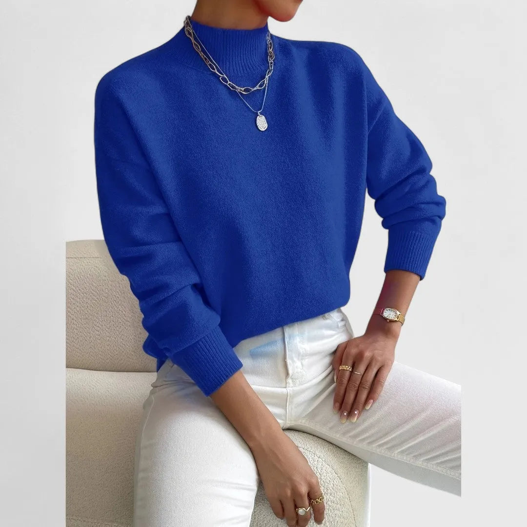 Women's Classic Collared Pullover Sweater in Breathable Cotton