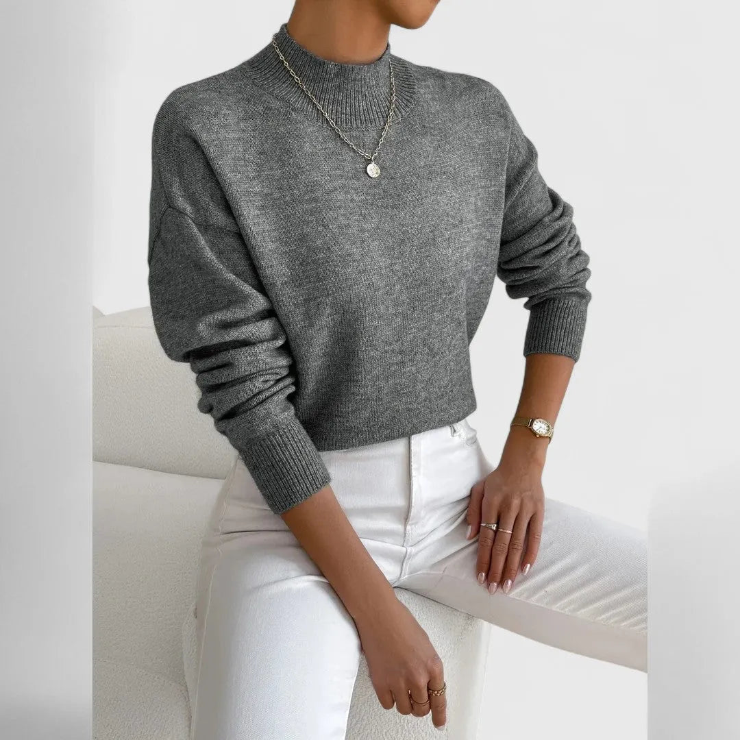 Women's Classic Collared Pullover Sweater in Breathable Cotton