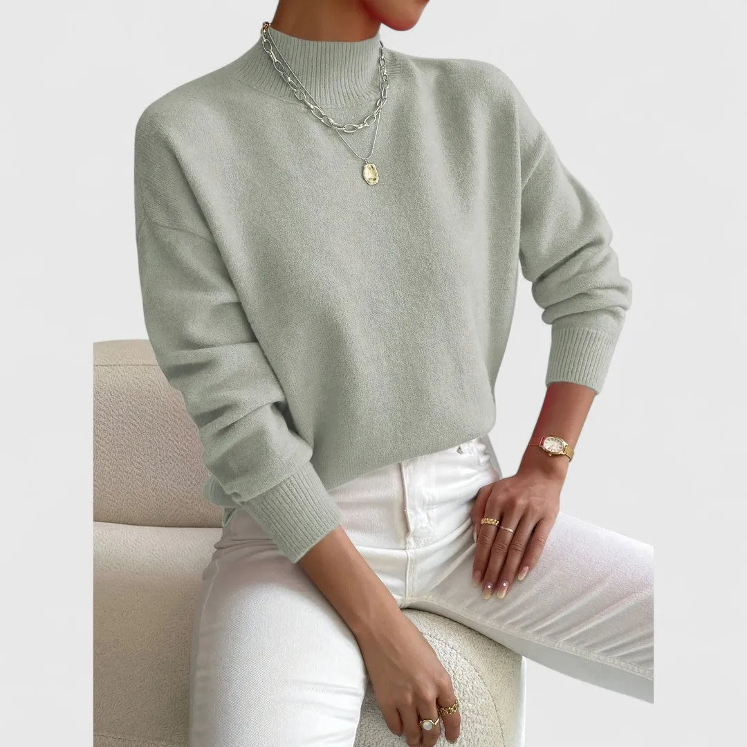 Women's Classic Collared Pullover Sweater in Breathable Cotton