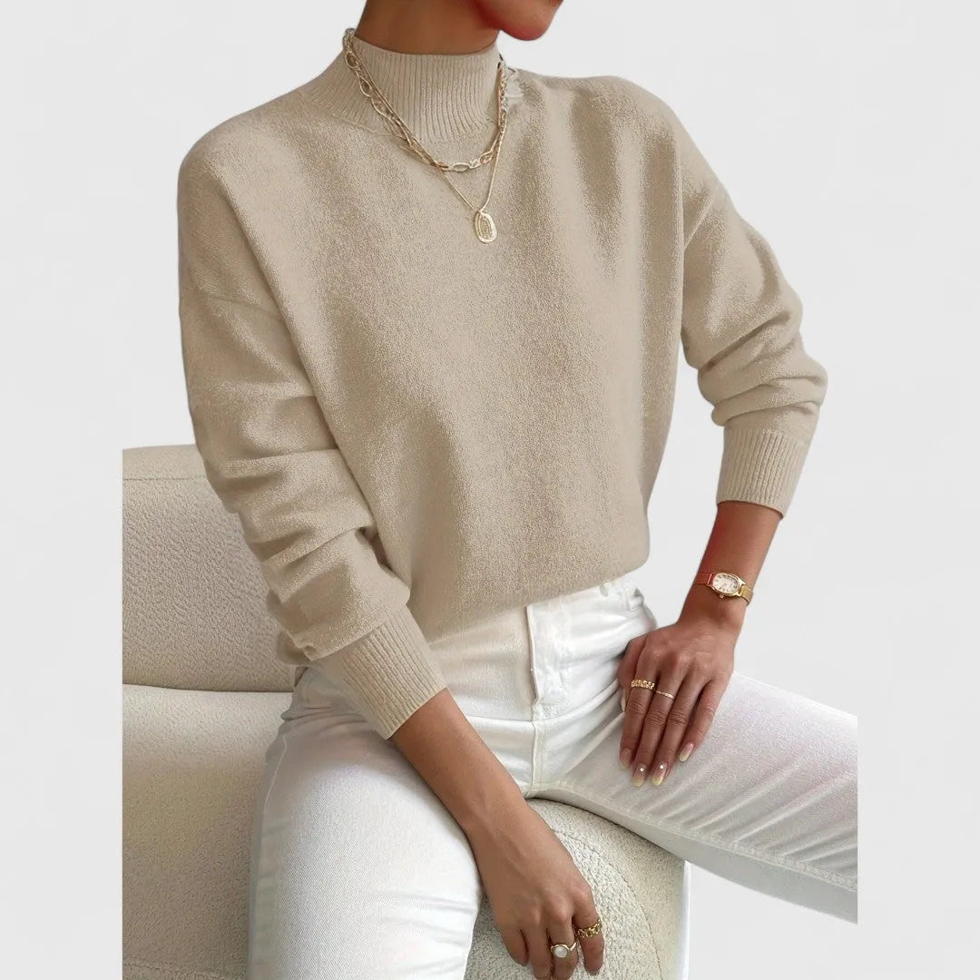 Women's Classic Collared Pullover Sweater in Breathable Cotton