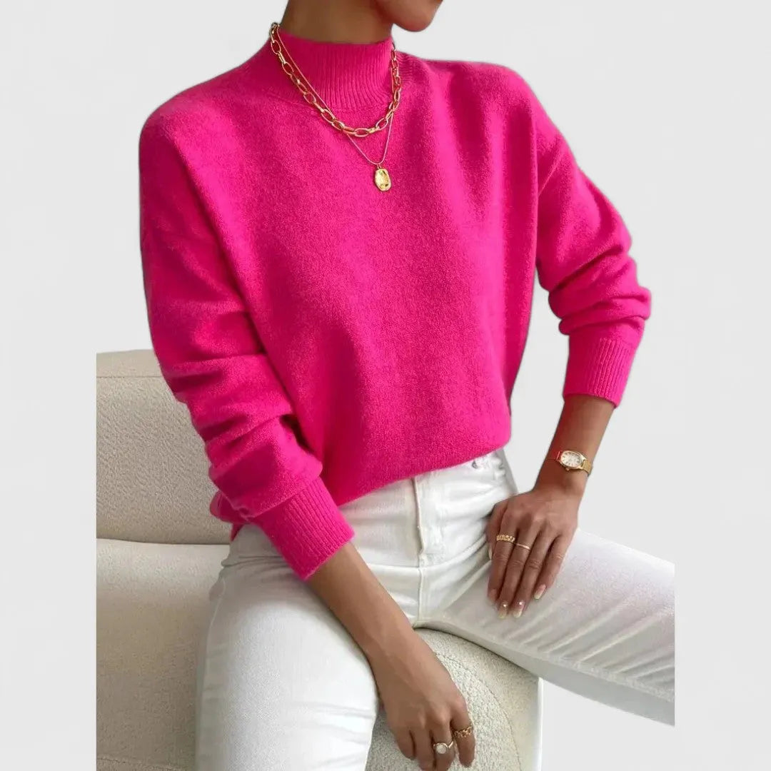 Women's Classic Collared Pullover Sweater in Breathable Cotton