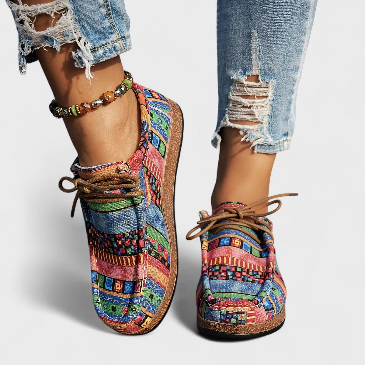 Women's Colorful Comfort Sneakers with Flexible Sole