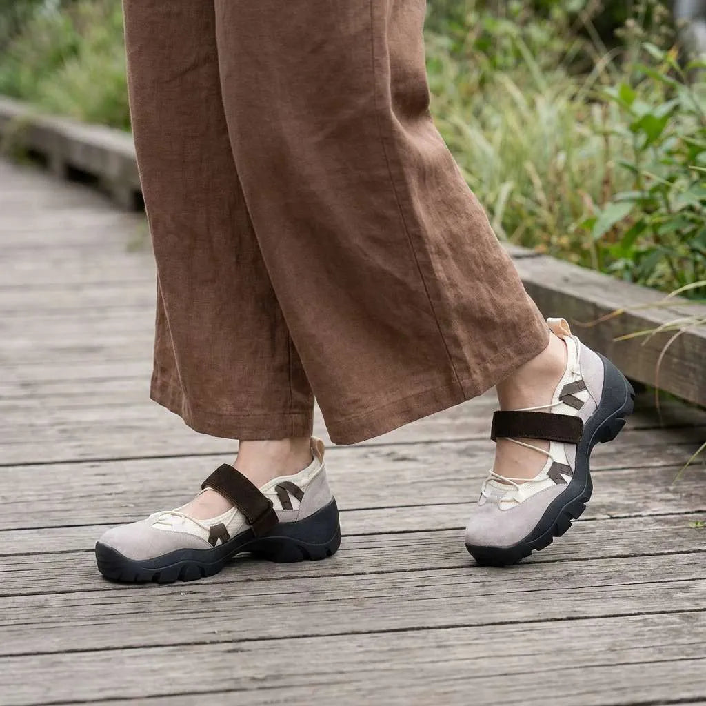 Women's Comfortable Slip-On Loafers with Hook-and-Loop Strap