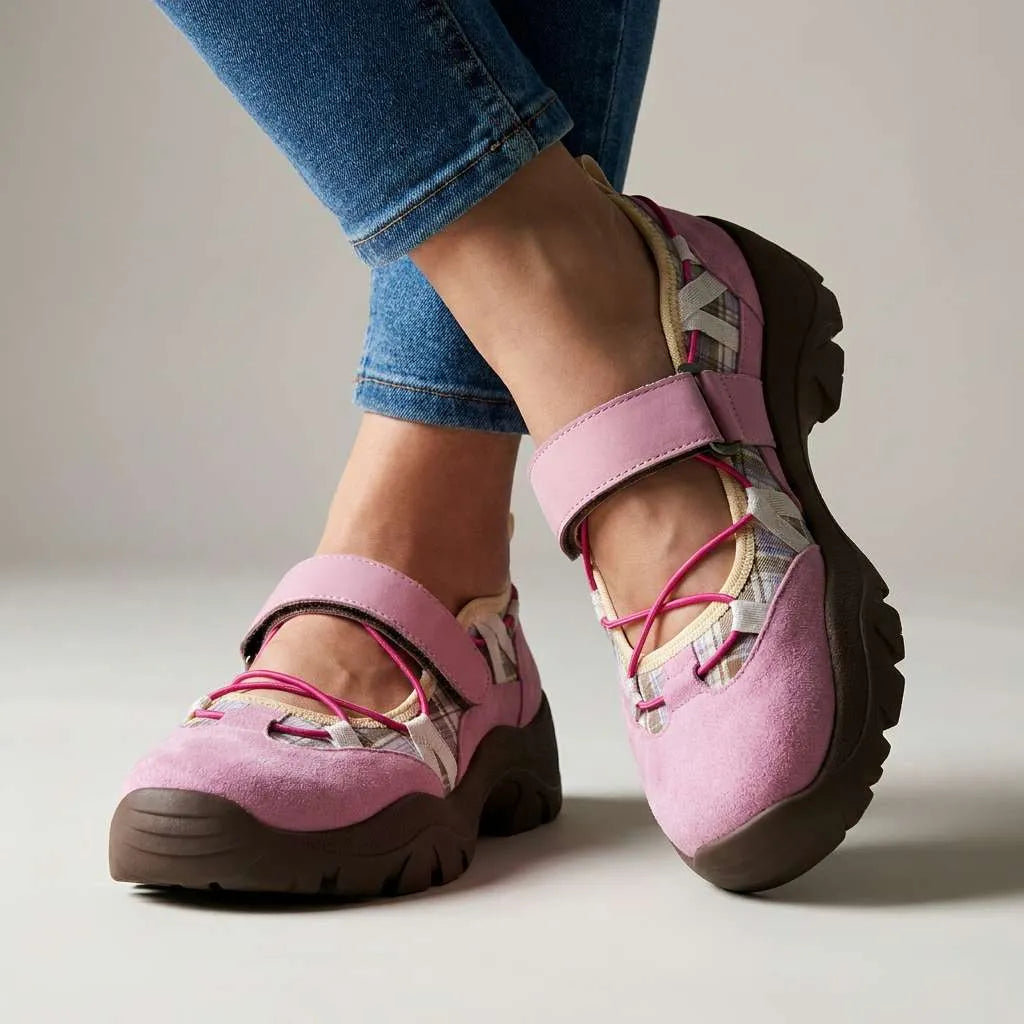 Women's Comfortable Slip-On Loafers with Hook-and-Loop Strap
