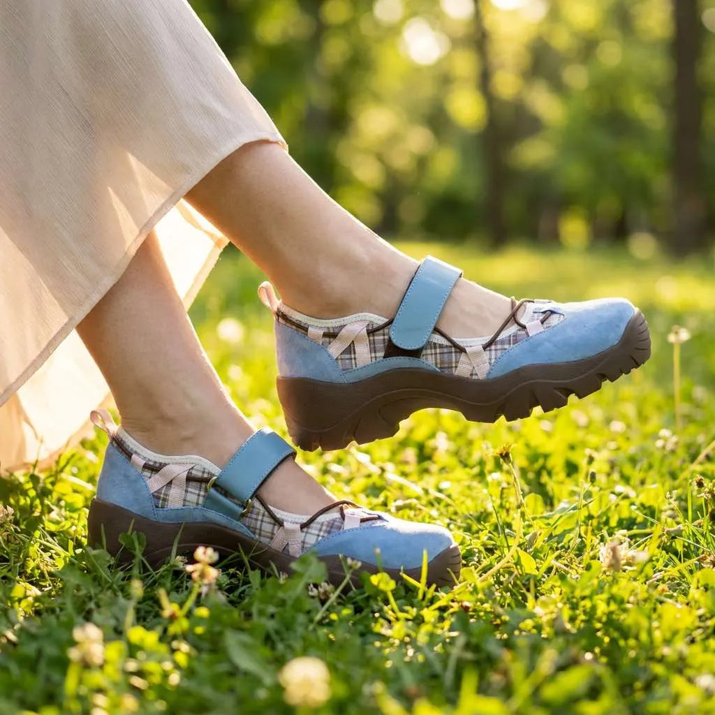Women's Comfortable Slip-On Loafers with Hook-and-Loop Strap