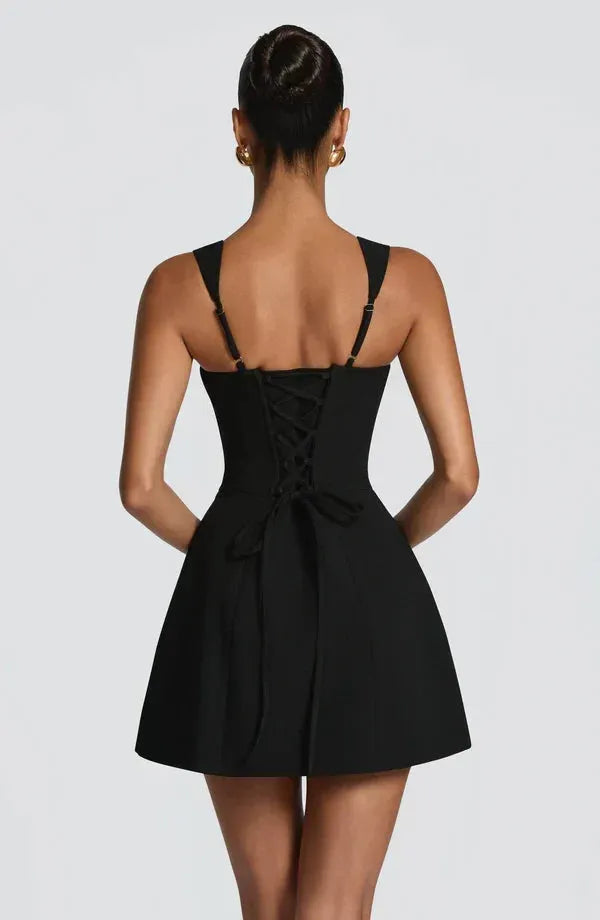 Women's Corset Flared Mini Dress