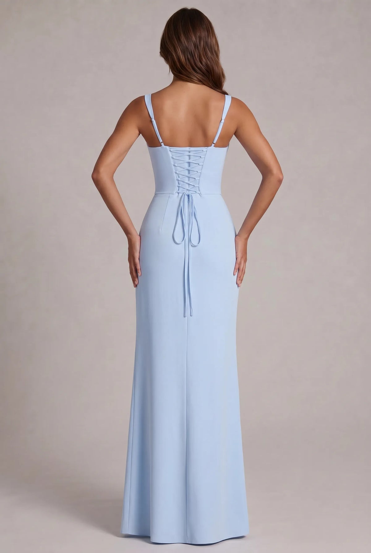 Women's Corset Maxi Dress with Slit