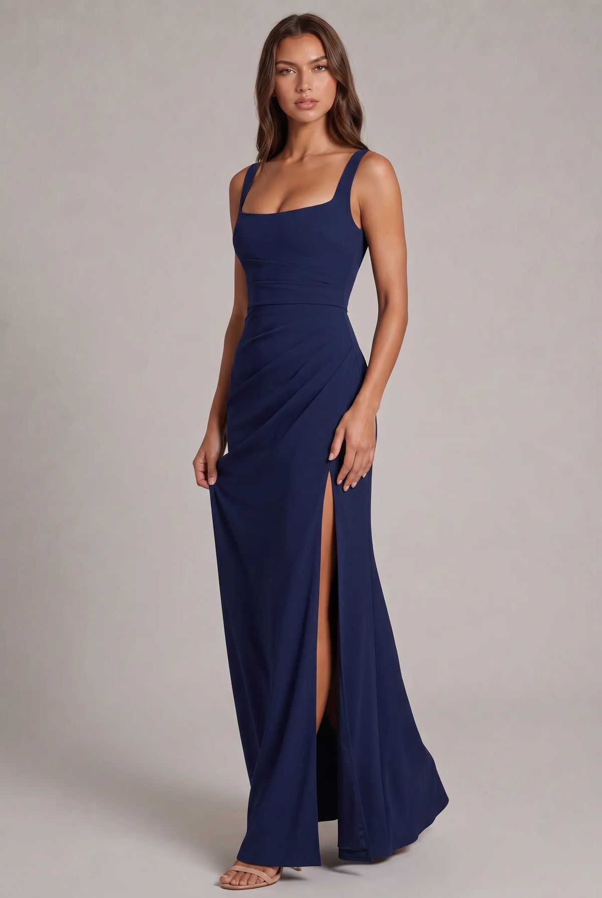 Women's Corset Maxi Dress with Slit