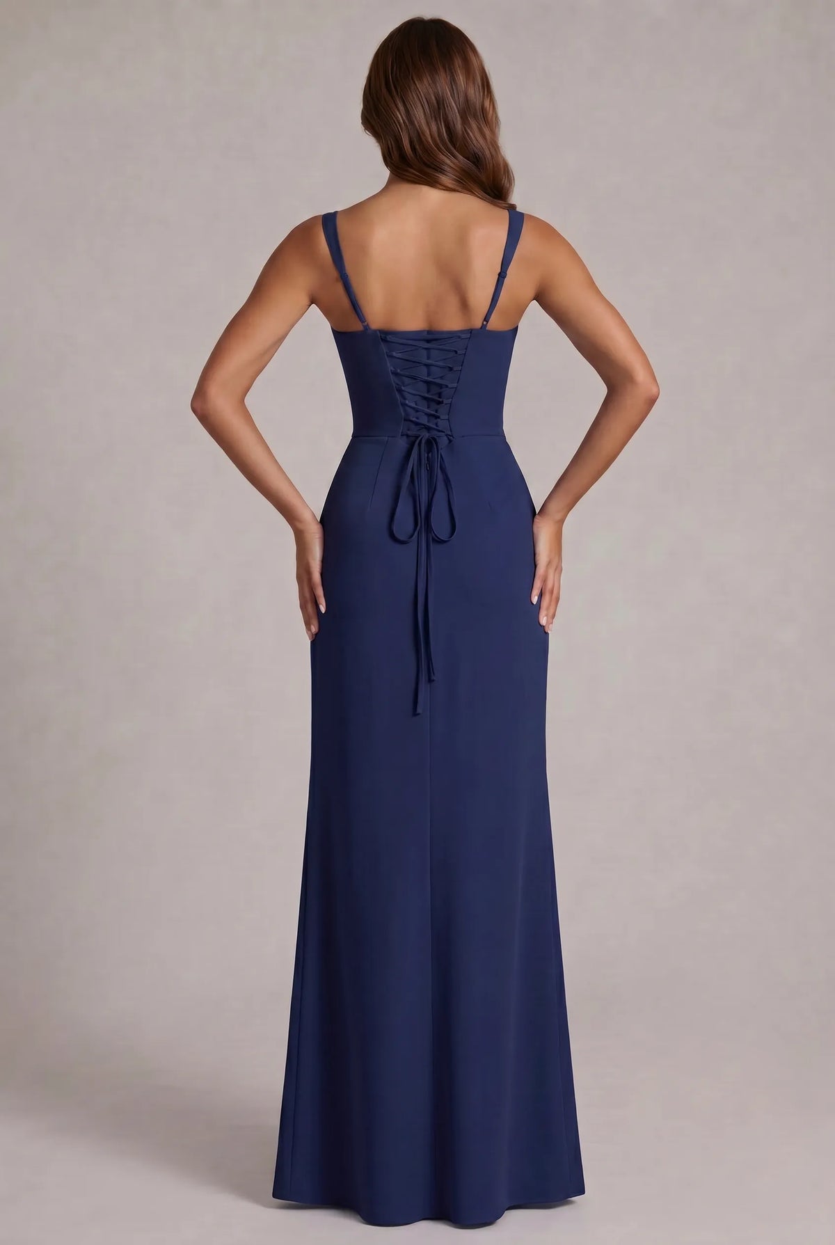 Women's Corset Maxi Dress with Slit