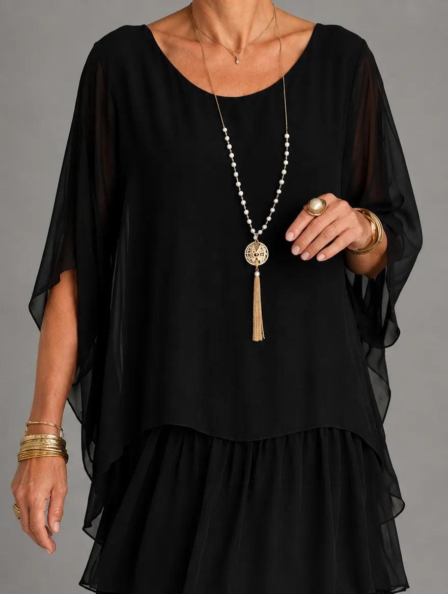 Women's Elegant Flowy Tiered Maxi Dress