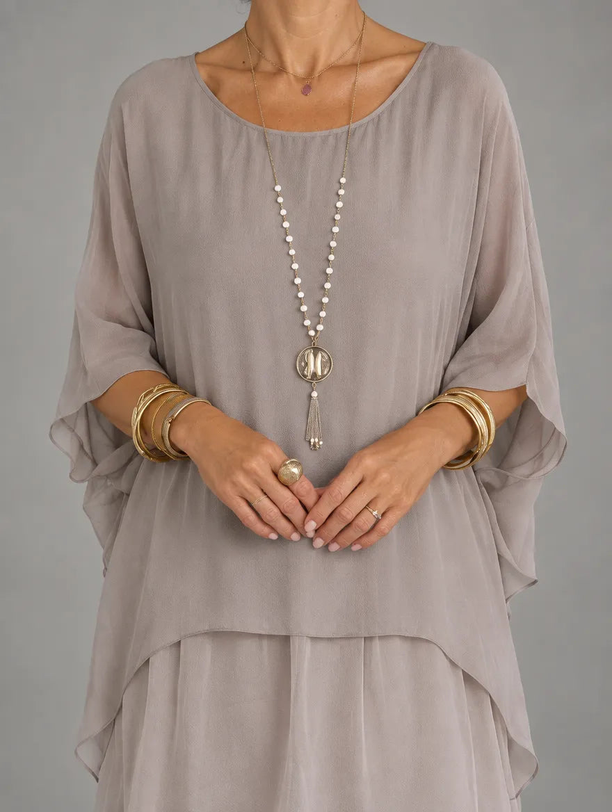 Women's Elegant Flowy Tiered Maxi Dress