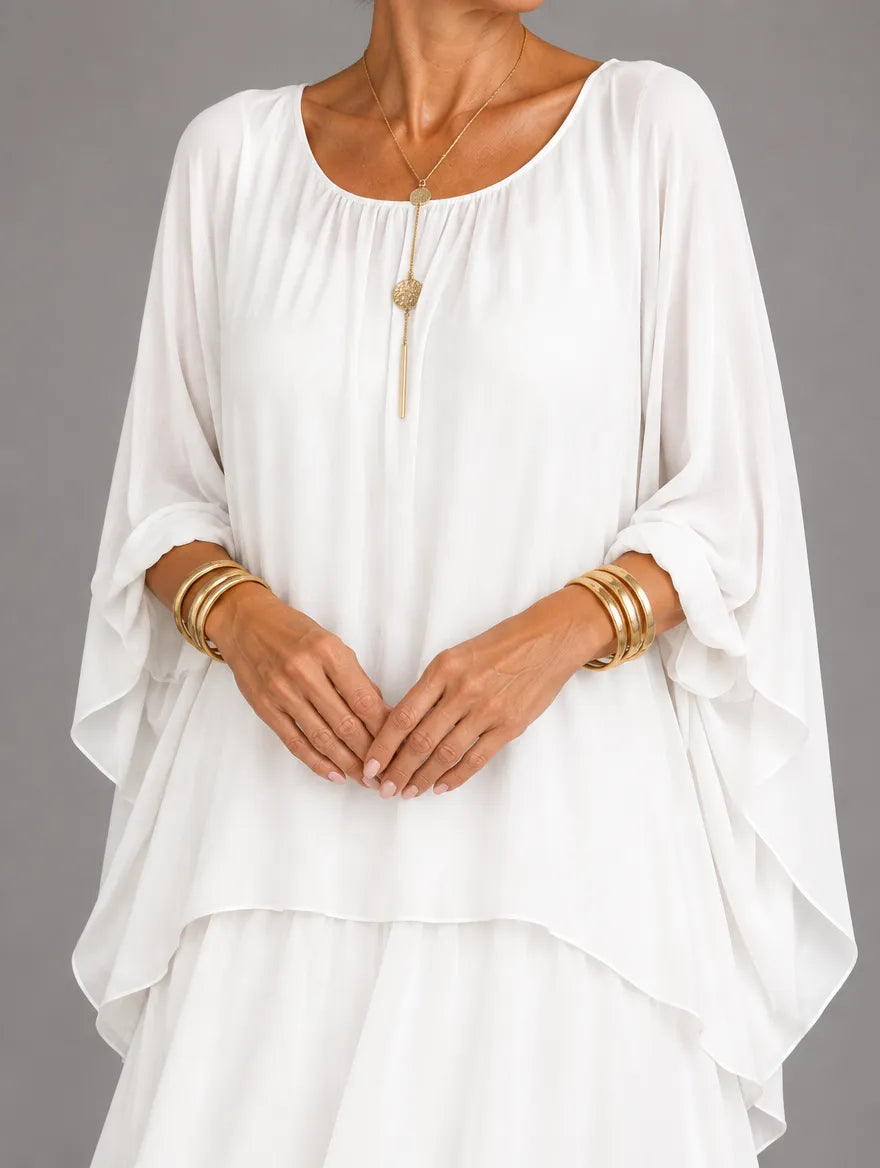 Women's Elegant Flowy Tiered Maxi Dress