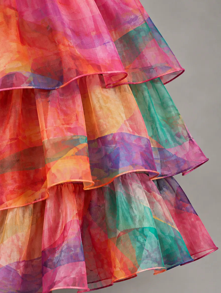 Women's Elegant Flowy Tiered Maxi Dress