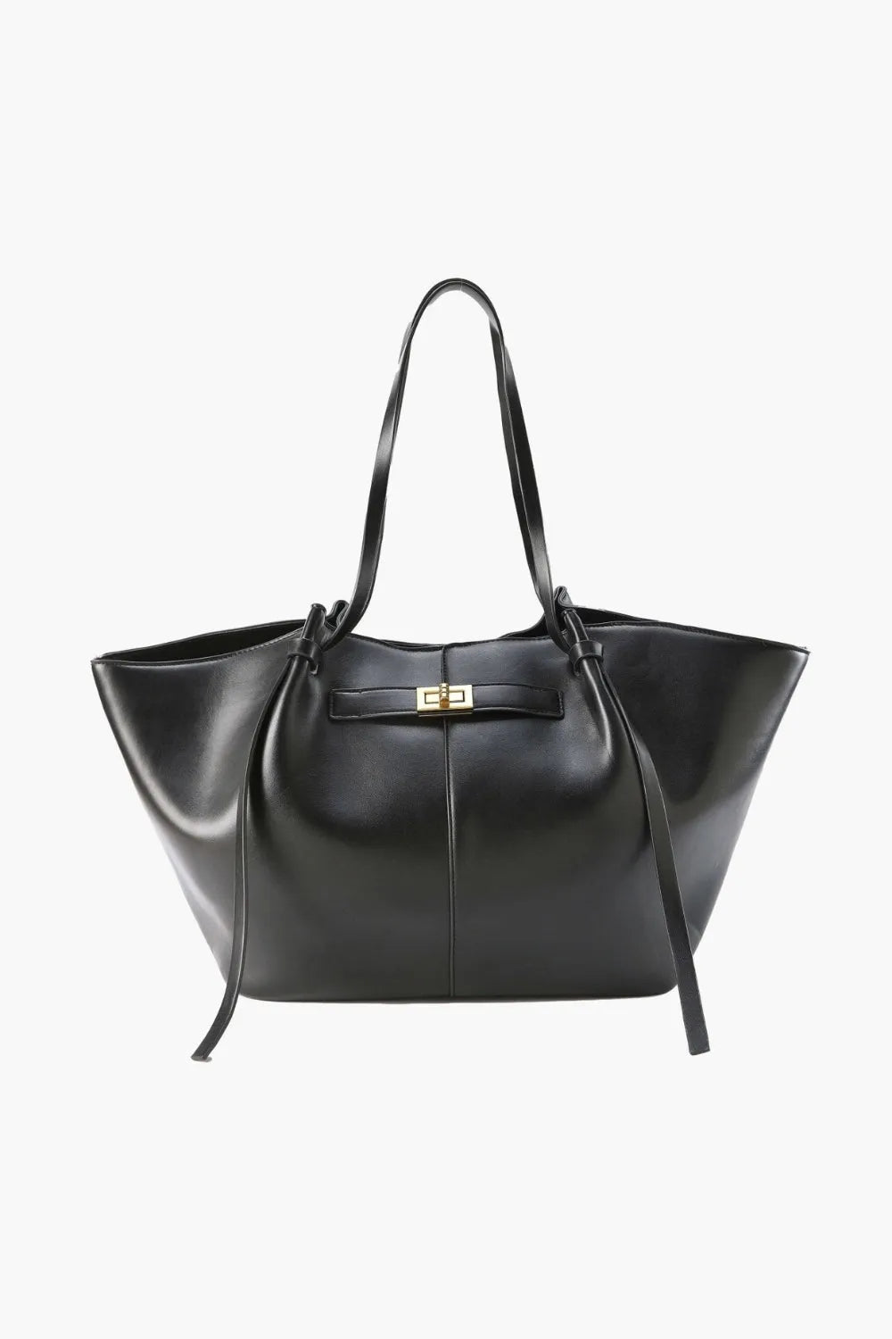 Women's Everyday Leather Tote Bag with Front Closure