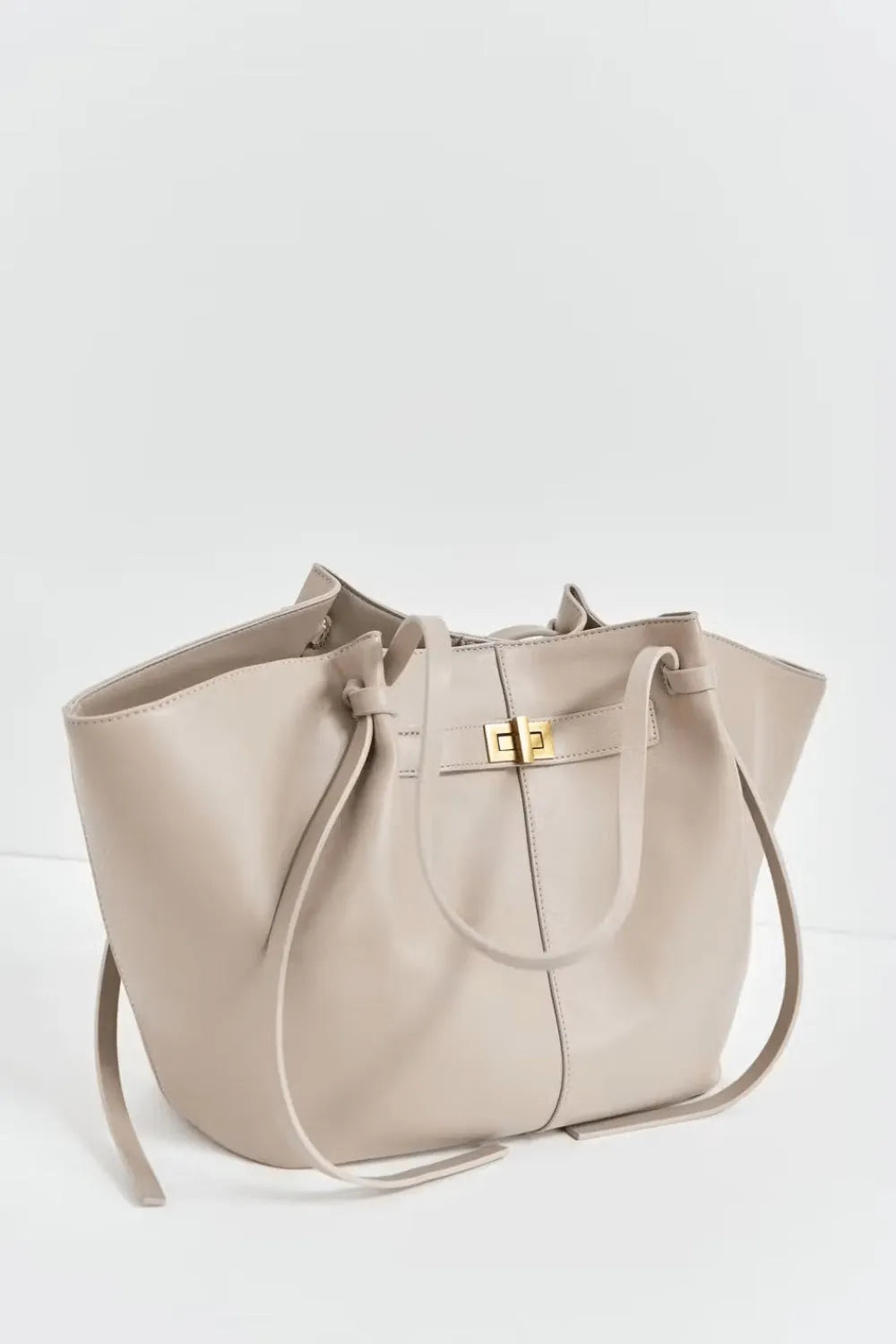 Women's Everyday Leather Tote Bag with Front Closure