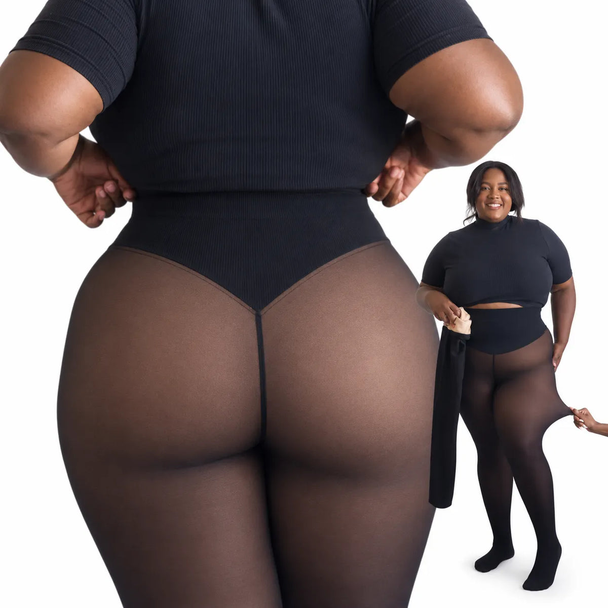 Women's Fleece-Lined Thermal Leggings with High Waist