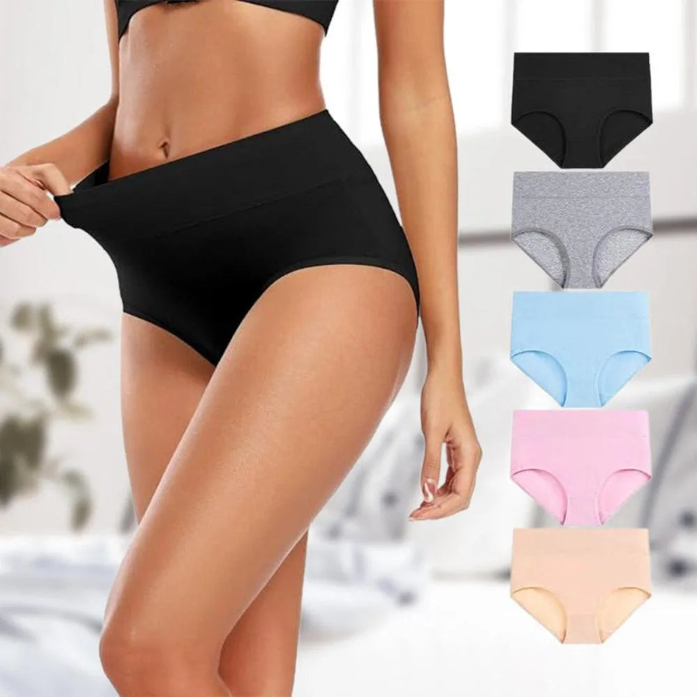 Women's High Waist Shaping Panties with Leakproof Lining