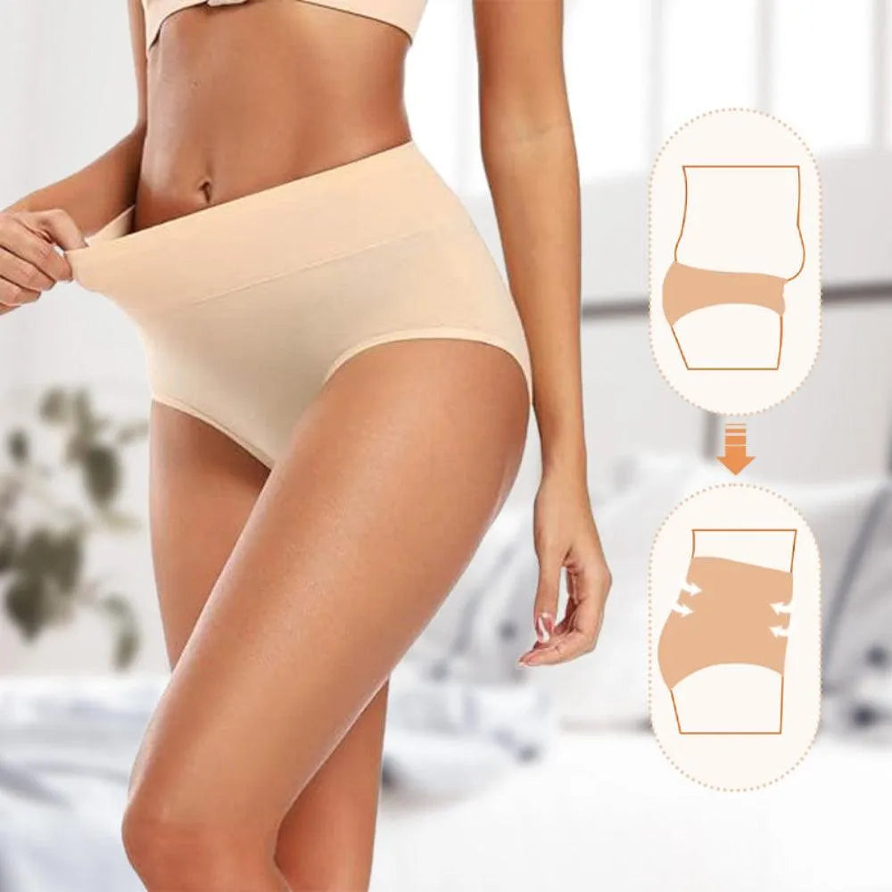Women's High Waist Shaping Panties with Leakproof Lining