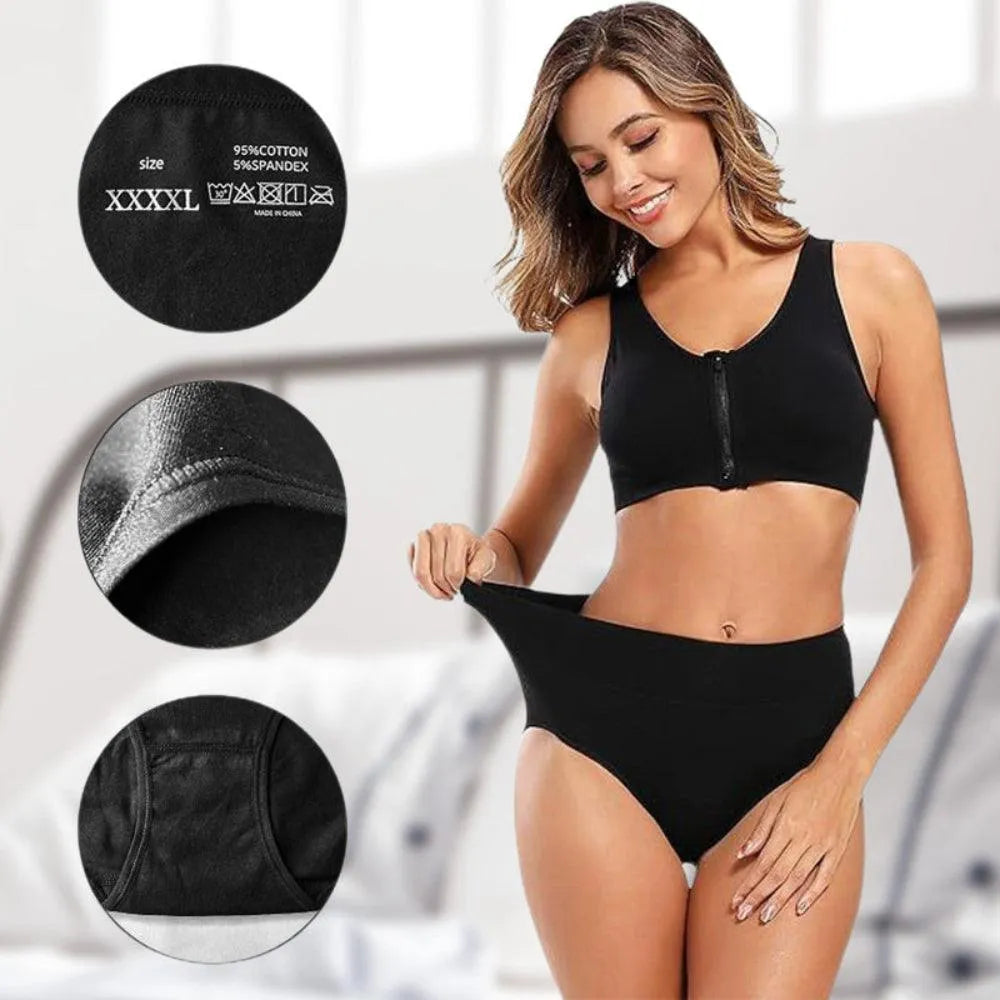 Women's High Waist Shaping Panties with Leakproof Lining