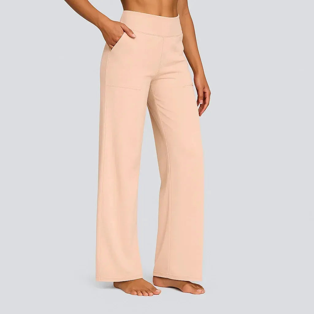 Women's High-Waist Stretch Straight-Leg Pants
