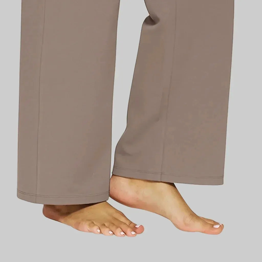 Women's High-Waist Stretch Straight-Leg Pants