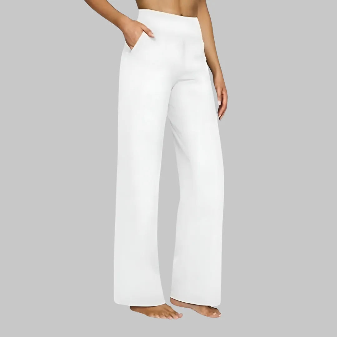 Women's High-Waist Stretch Straight-Leg Pants