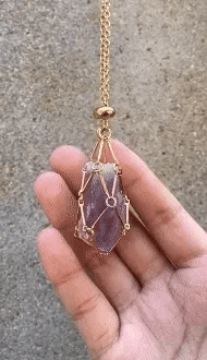 Women's Interchangeable Crystal Stone Pendant Necklace