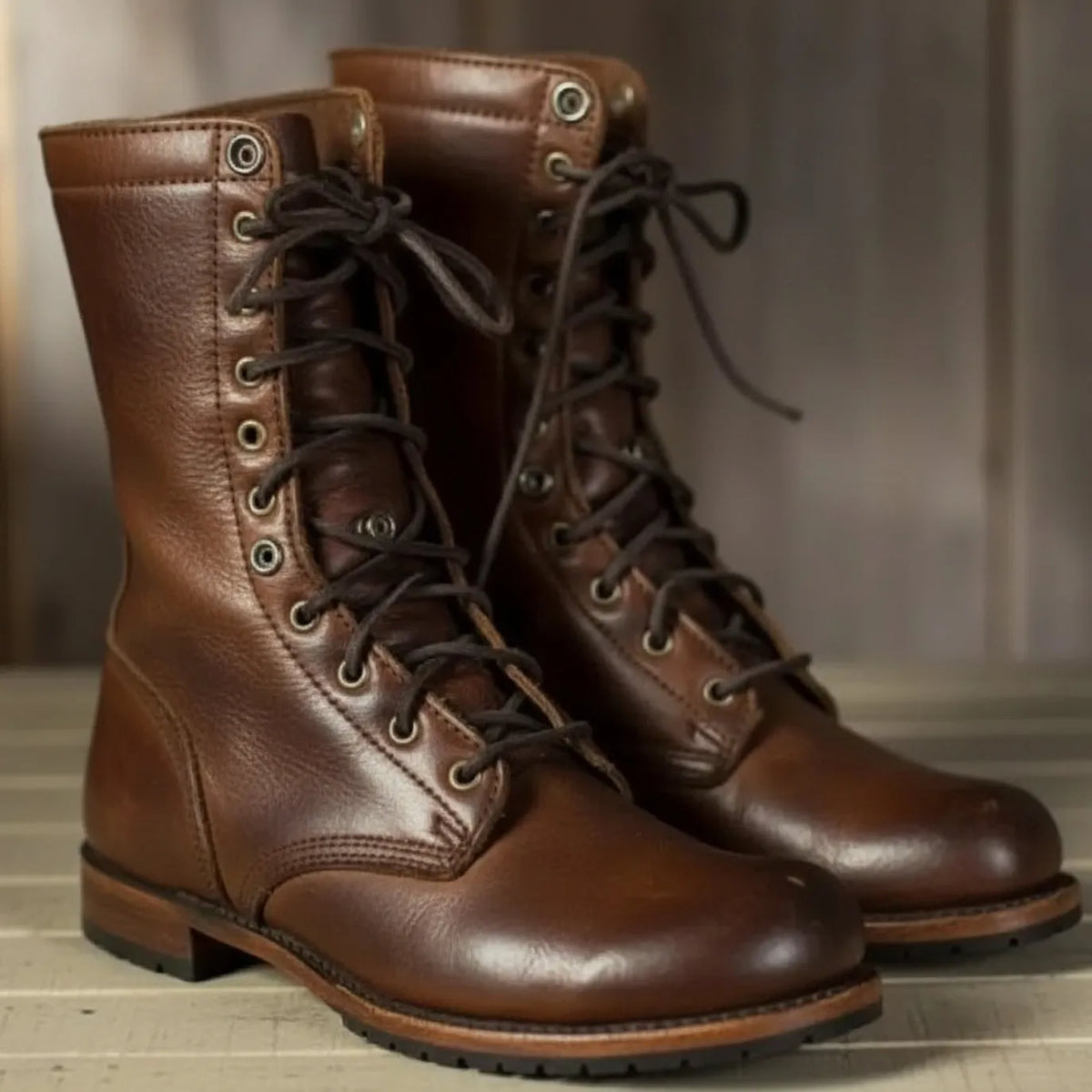 Women's Lace-Up Boots with Supportive Sole