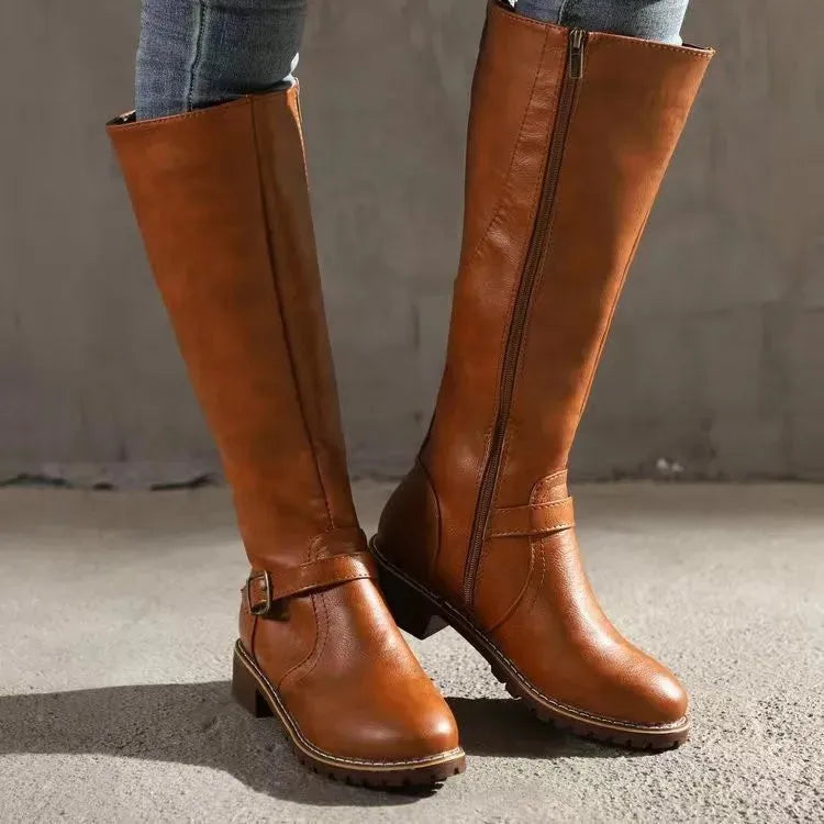Women's Leather Boots with Arch Support